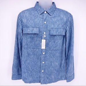 NEW American Eagle Striped Button Down Shirt Sz S